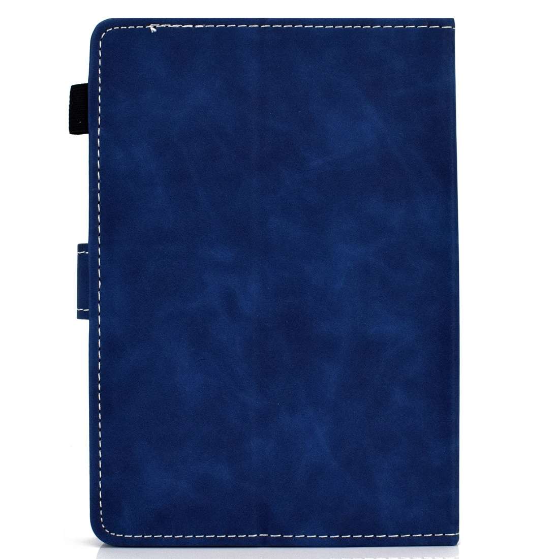 For 7 inch Tablet PC Universal Cowhide Texture Horizontal Flip Leather Case with Holder ... (Blue)