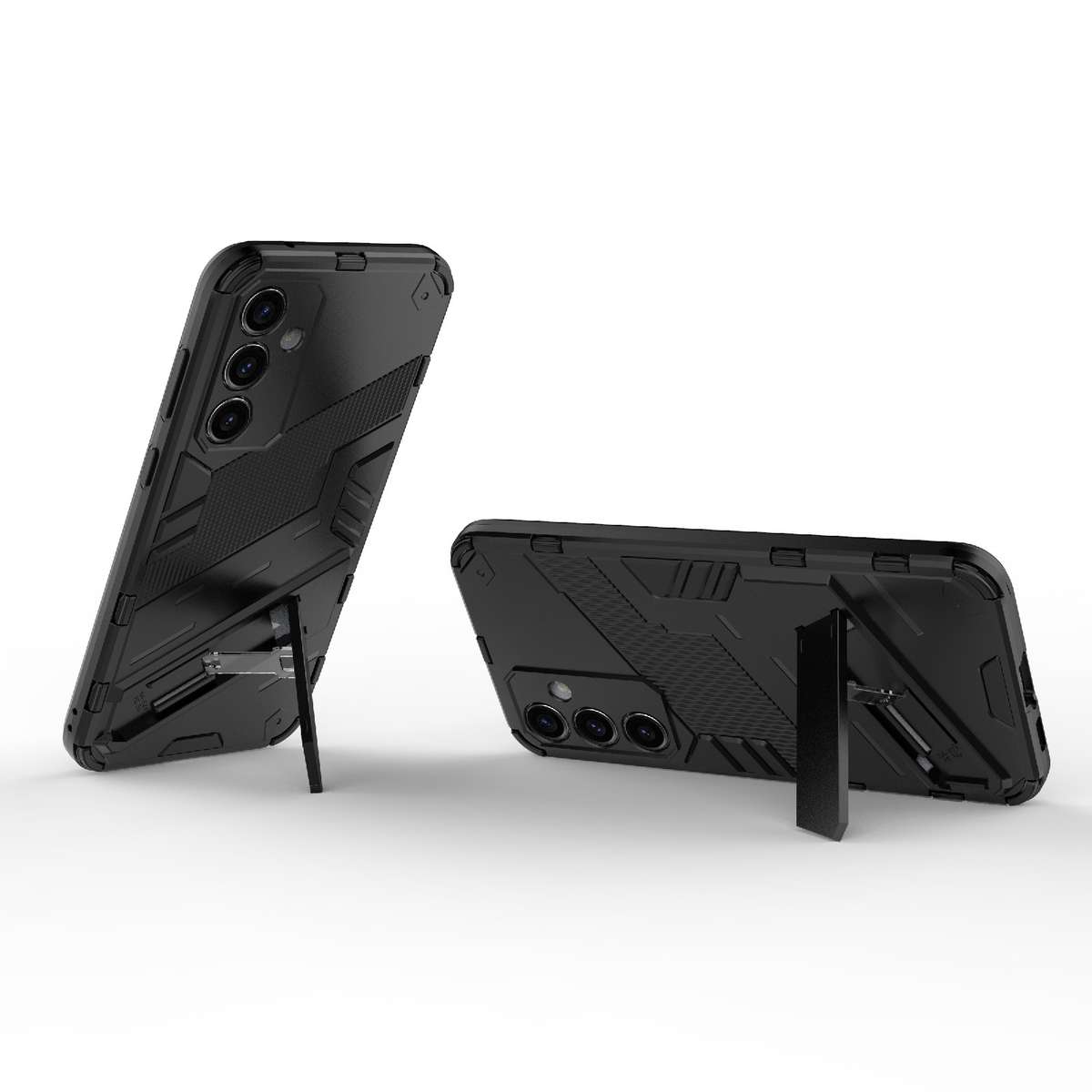 For Samsung Galaxy S23 FE 5G Punk Armor 2 in 1 PC + TPU Shockproof Phone Case with Inv ... (Black)