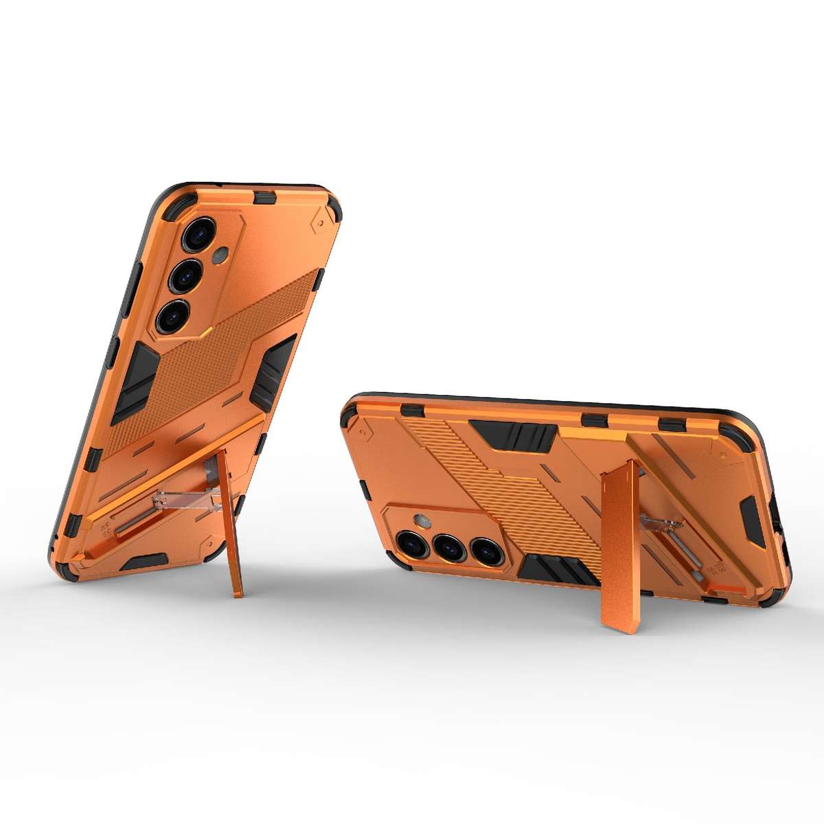 For Samsung Galaxy S23 FE 5G Punk Armor 2 in 1 PC + TPU Shockproof Phone Case with In ... (Orange)