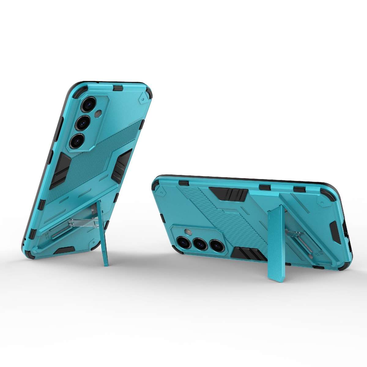 For Samsung Galaxy S23 FE 5G Punk Armor 2 in 1 PC + TPU Shockproof Phone Case with Invi ... (Blue)