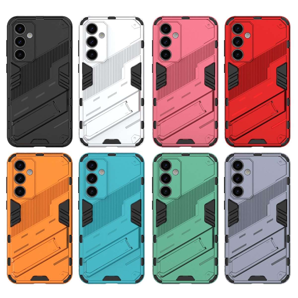For Samsung Galaxy S23 FE 5G Punk Armor 2 in 1 PC + TPU Shockproof Phone Case with Invi ... (Blue)