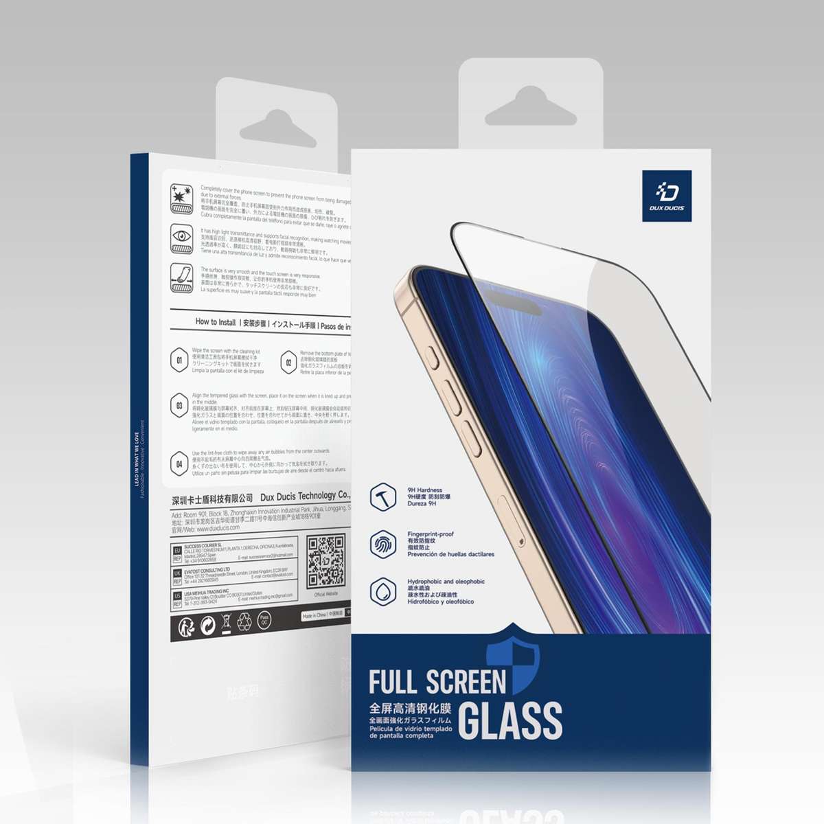 For iPhone 17 10pcs DUX DUCIS 0.33mm 9H Medium Alumina Tempered Glass Film
