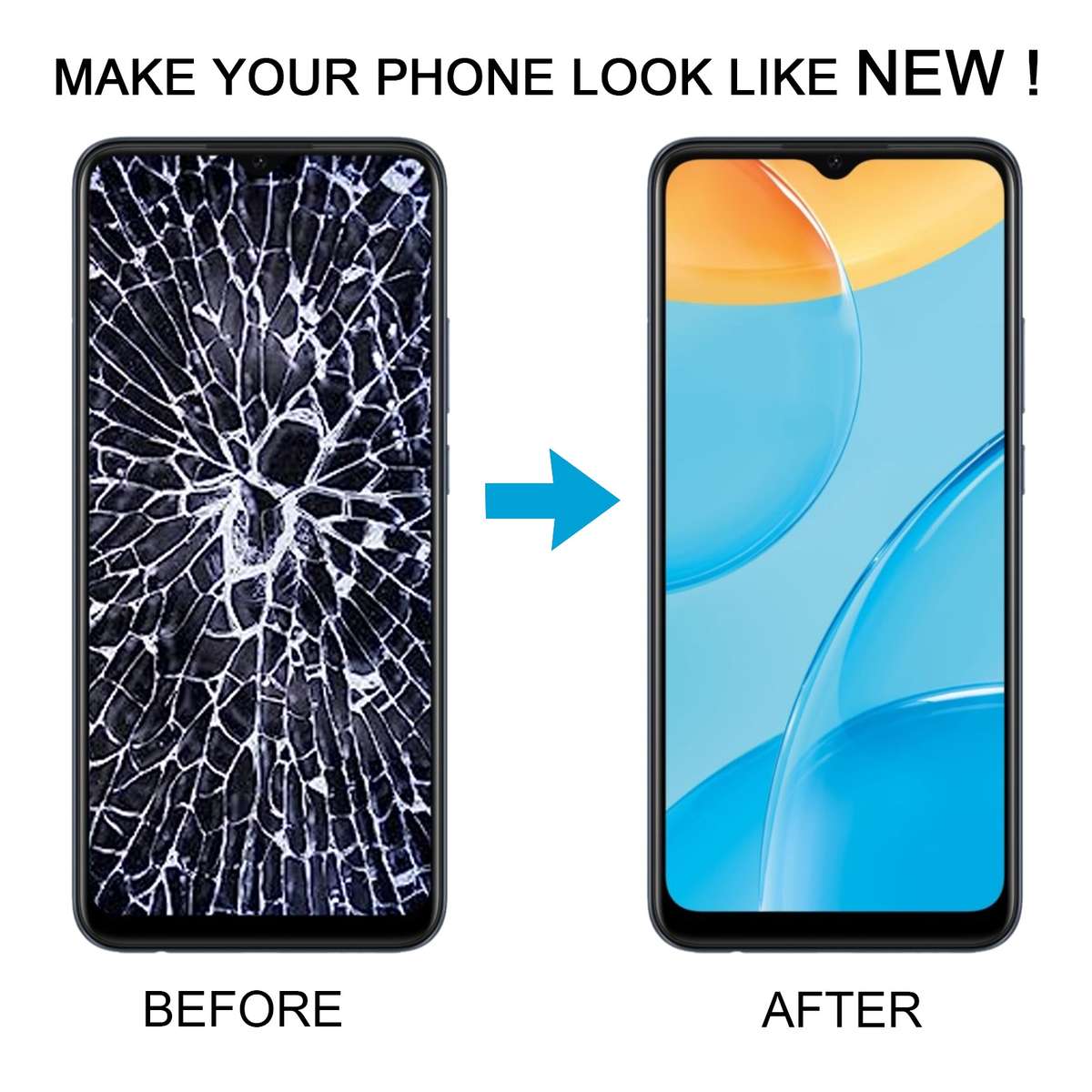 For OPPO A15 OEM LCD Screen Digitizer Full Assembly with Frame