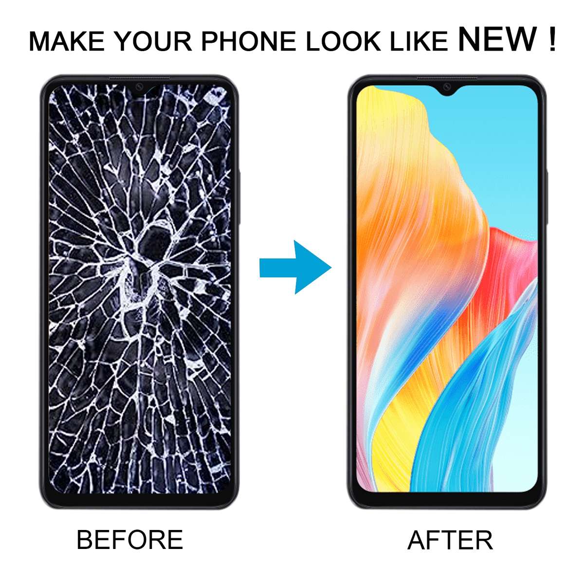 For OPPO A18 4G OEM LCD Screen Digitizer Full Assembly with Frame