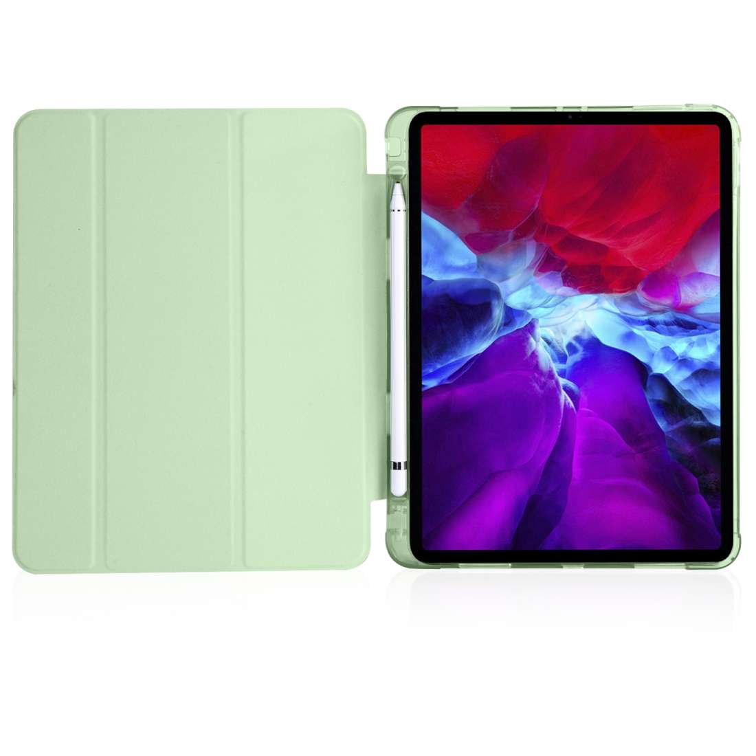 For iPad Pro 11 (2020) / iPad Pro 11(2018) 3-folding Horizontal Flip PU Leather ... (Matcha Green)