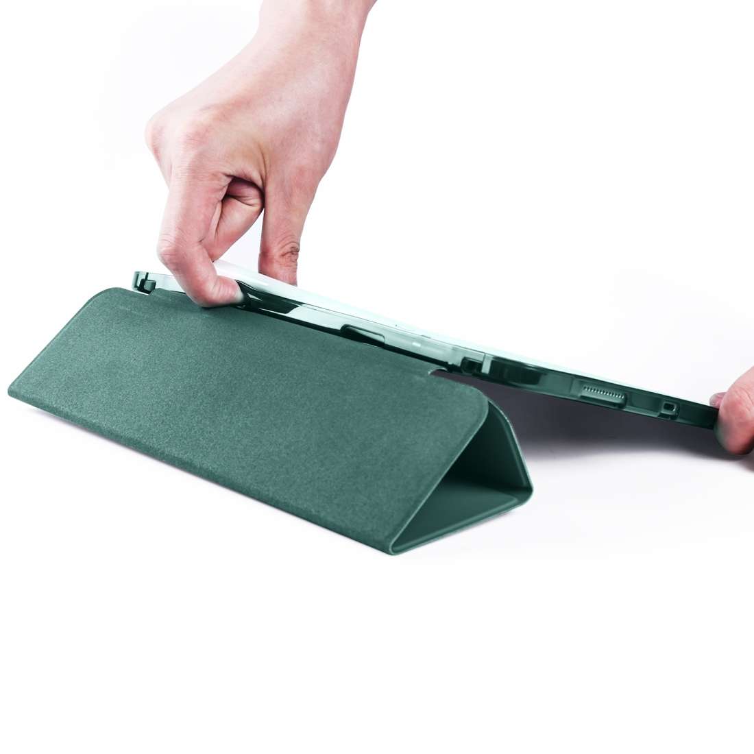 For iPad Pro 11 (2020) / iPad Pro 11(2018) 3-folding Horizontal Flip PU Leather + ... (Pine Green)
