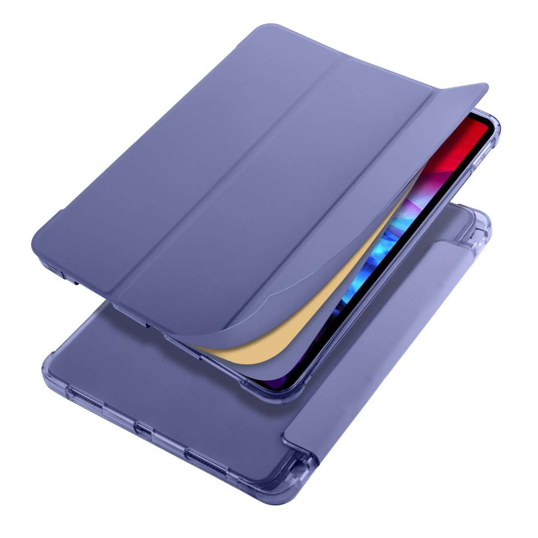 For iPad Pro 11 (2020) / iPad Pro 11(2018) 3-folding Horizontal Flip PU Leat ... (Lavender Purple)