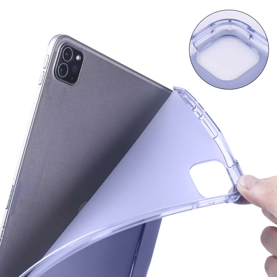 For iPad Pro 11 (2020) / iPad Pro 11(2018) 3-folding Horizontal Flip PU Leat ... (Lavender Purple)