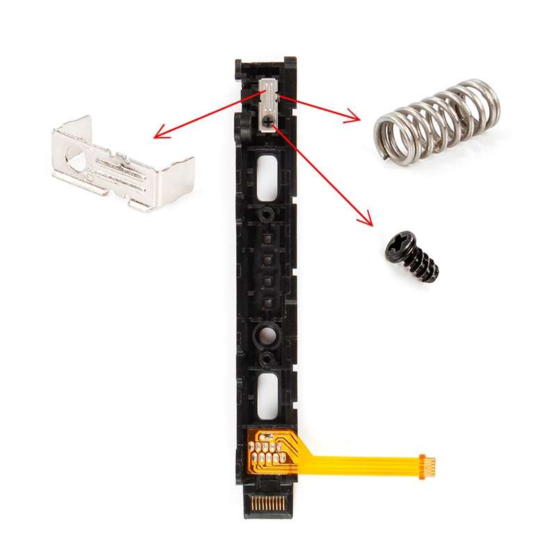 For Switch JoyCon Handle Metal Lock Replacement Parts, Spec:16 in 1 Lock Set Silver