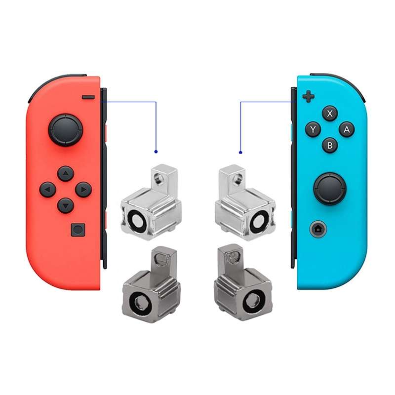 For Switch JoyCon Handle Metal Lock Replacement Parts, Spec:16 in 1 Lock Set Silver