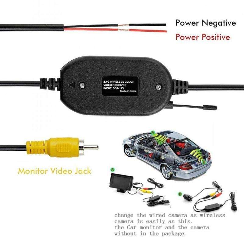 PZ703 413C-W Car Waterproof External Wireless Reversing Image Night Vision Camera + 4.3 inch Rearv