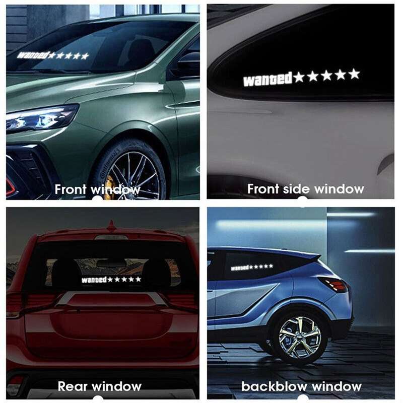 EL Luminous Car Stickers Cold Light Car Stickers Car Luminous Pattern Decoration(BYE BYE)