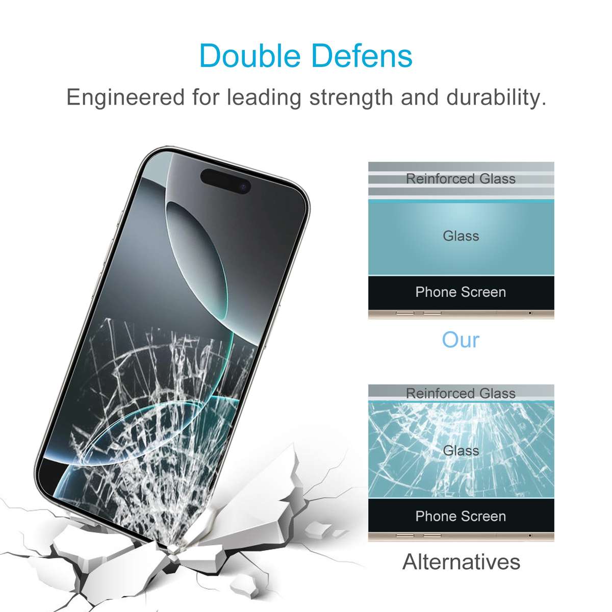 For iPhone 16 Pro 10pcs 0.26mm 9H 2.5D Tempered Glass Film