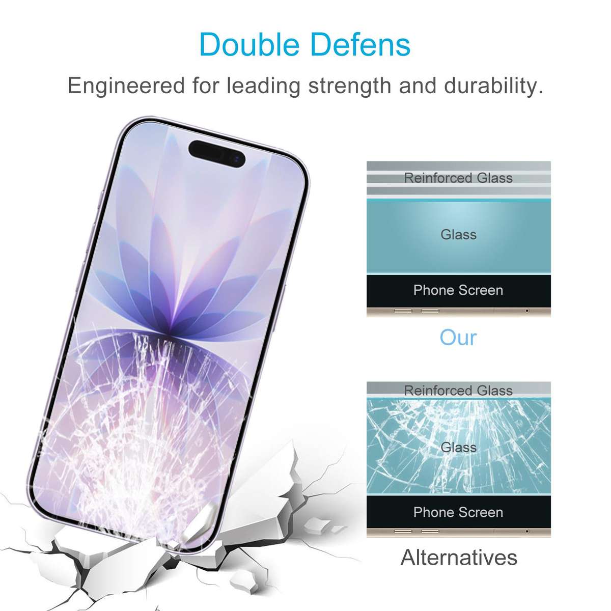 For iPhone 17 / 17 Pro 10pcs 0.26mm 9H 2.5D Tempered Glass Film