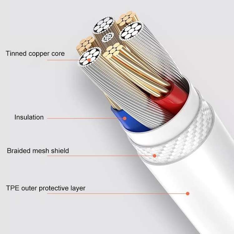 PISEN 1m 3.0A Type-C to 8 Pin PD Fast Charging Cable