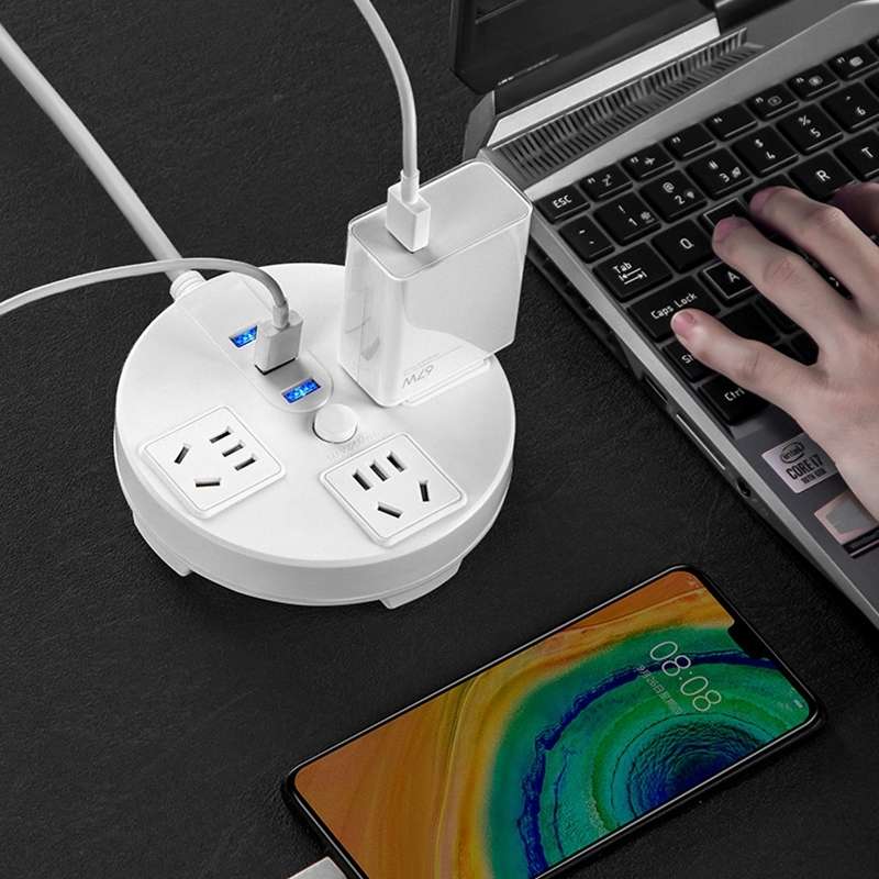 Desktop Multi-functional Socket with Cable and USB Interface 1.8m