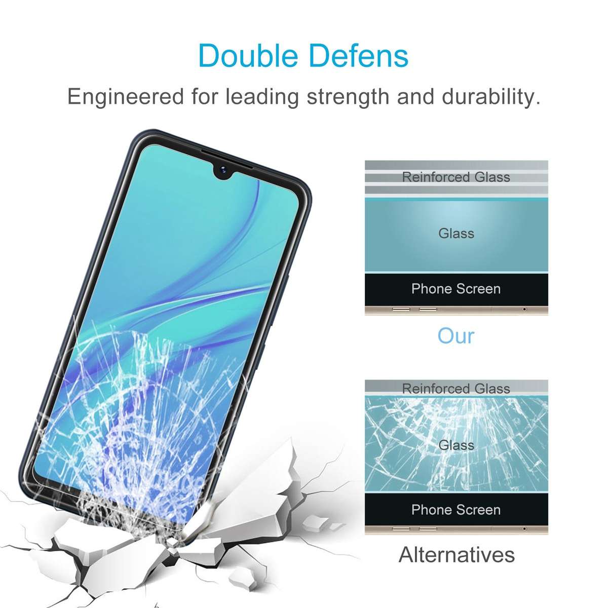 For itel A58 Lite 10pcs 0.26mm 9H 2.5D Tempered Glass Film