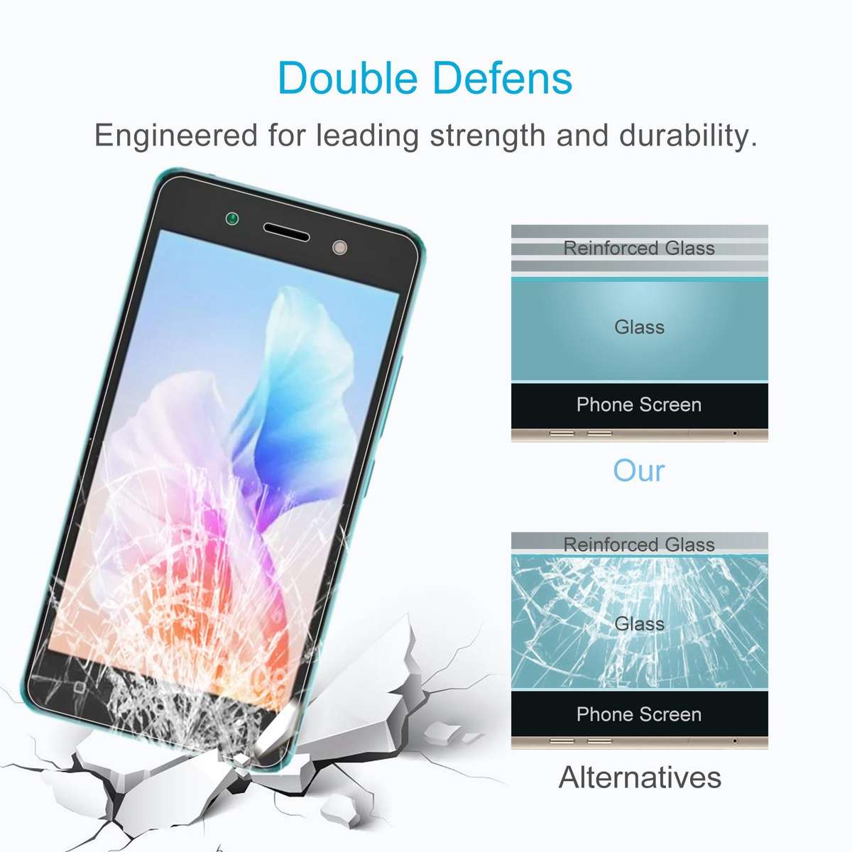 For itel A24 Pro 10pcs 0.26mm 9H 2.5D Tempered Glass Film