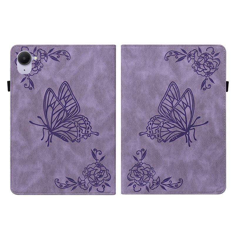 For Xiaomi Redmi K Pad 8.8 inch Butterfly Flower Embossed Leather Tablet Case(Purple)