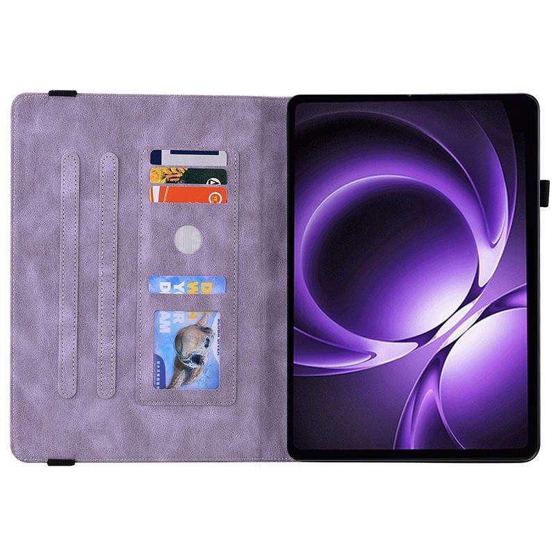 For Xiaomi Redmi K Pad 8.8 inch Butterfly Flower Embossed Leather Tablet Case(Purple)