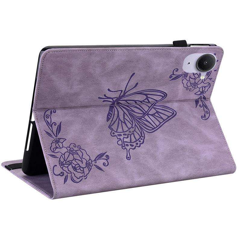 For Xiaomi Redmi K Pad 8.8 inch Butterfly Flower Embossed Leather Tablet Case(Purple)