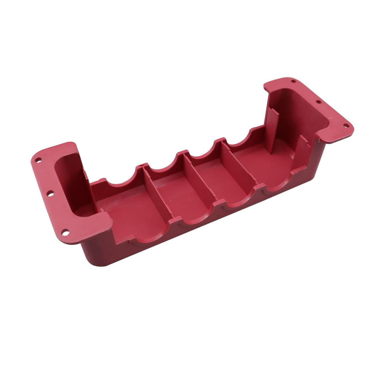 RV 600A High Current Busbar 4-way Straight M10 Wiring Studs(Red)