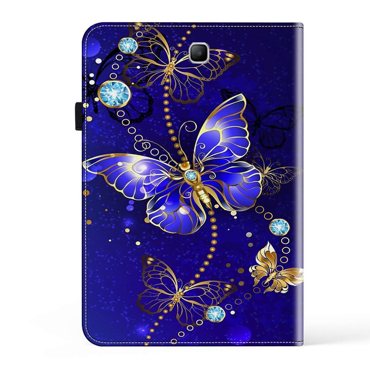 For Samsung Galaxy Tab A 9.7 Crystal Texture Painted Leather Tablet Case(Diamond Butterflies)