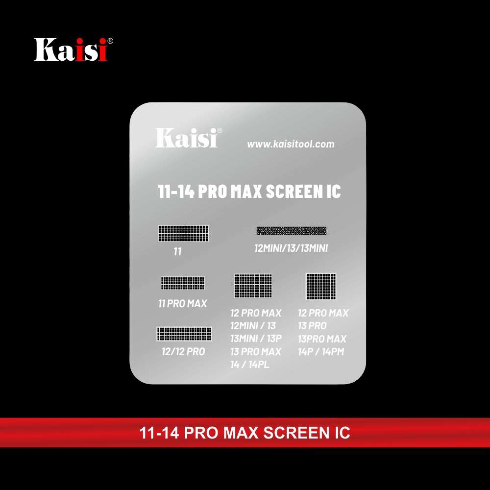 Kaisi LCD Screen IC BGA Reballing Stencil for iPhone 11 to 14 Pro Max