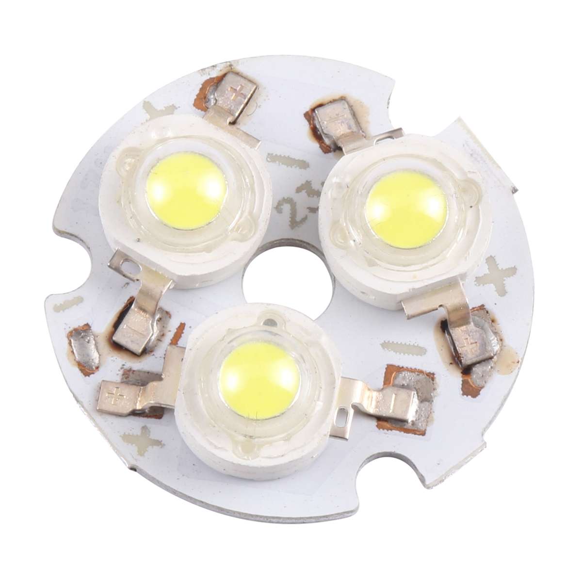 3W 3 LEDs Module Lamp Ceiling Lighting Source 23mm, DC9V(Warm White Light)