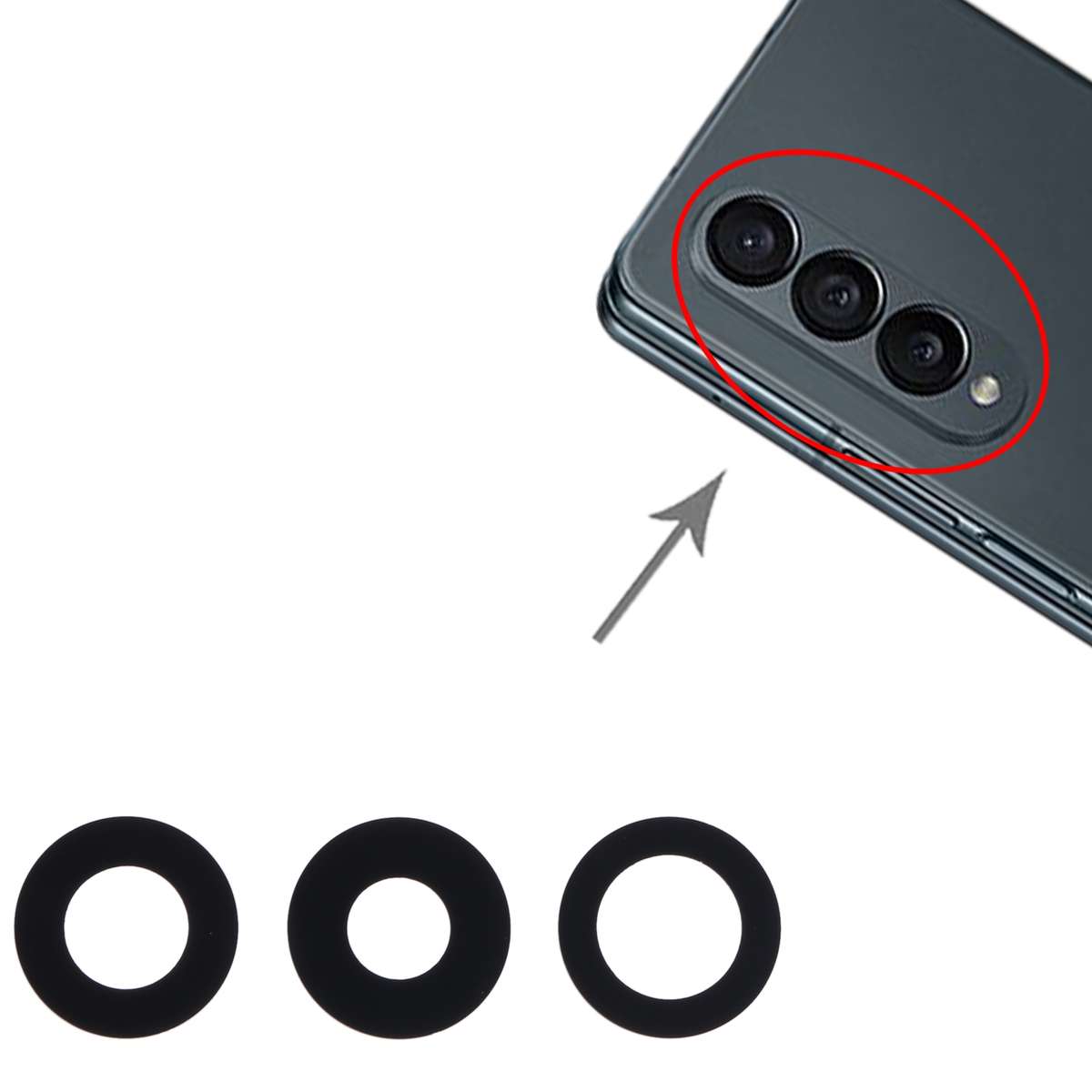 For Samsung Galaxy M53 SM-M536B 10set Back Camera Lens