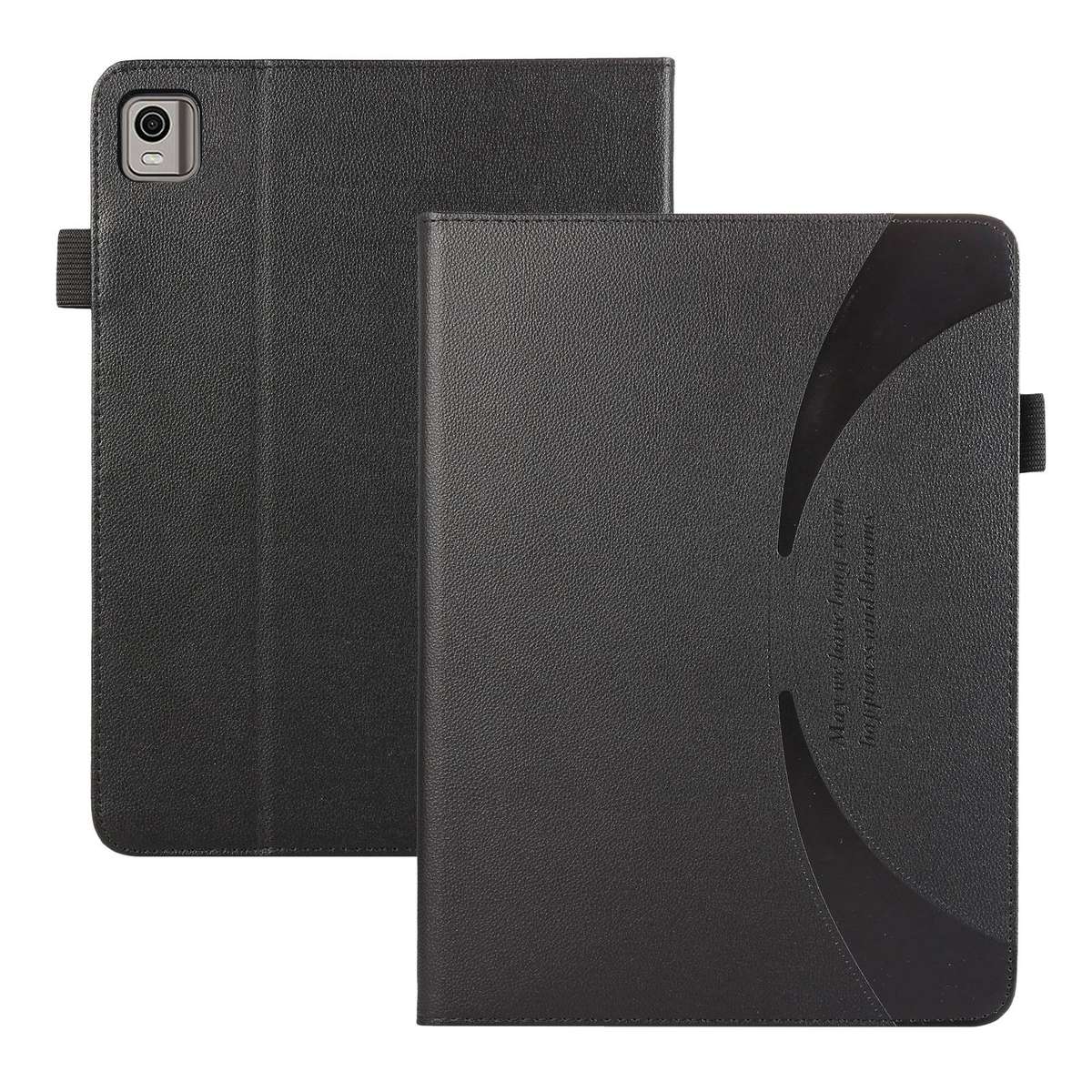 For Nokia T21 10.4 2022 Litchi Texture Leather Sucker Tablet Case(Black)