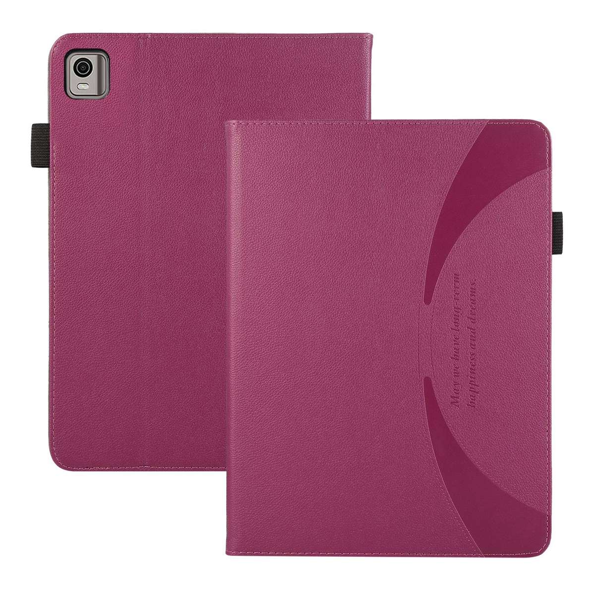 For Nokia T21 10.4 2022 Litchi Texture Leather Sucker Tablet Case(Purple)