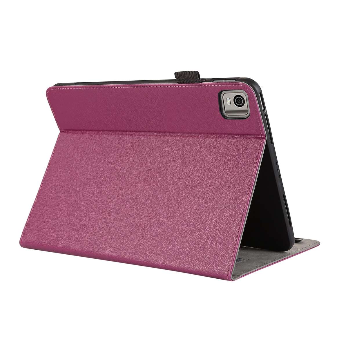 For Nokia T21 10.4 2022 Litchi Texture Leather Sucker Tablet Case(Purple)