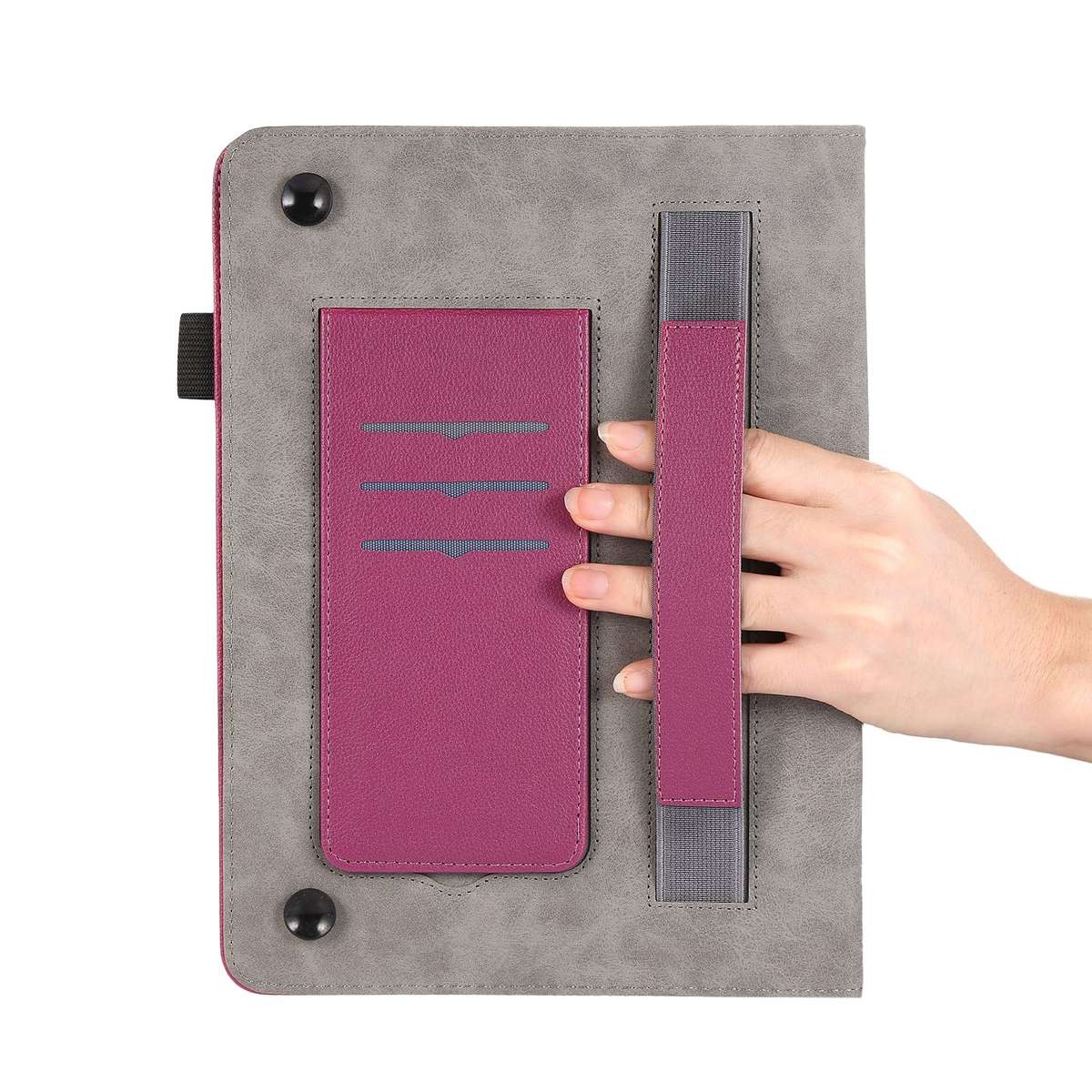 For Nokia T21 10.4 2022 Litchi Texture Leather Sucker Tablet Case(Purple)