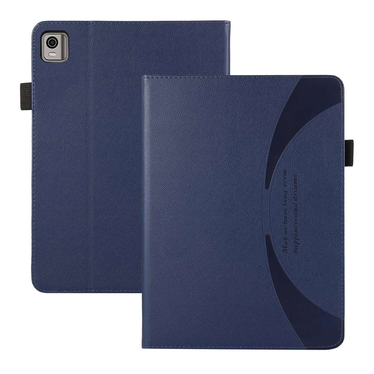 For Nokia T21 10.4 2022 Litchi Texture Leather Sucker Tablet Case(Dark Blue)