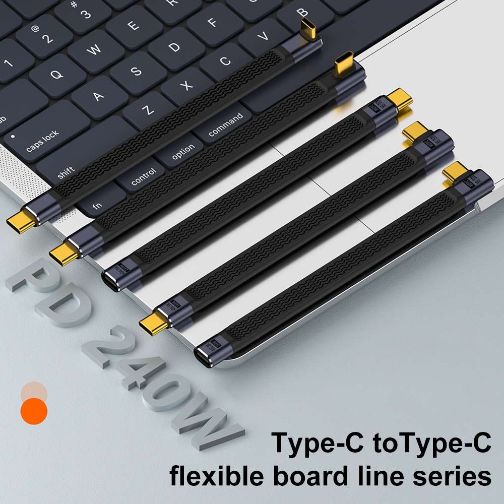 240W 40Gbps USB-C / Type-C Male to USB-C / Type-C Female Flexible Board Data Cable