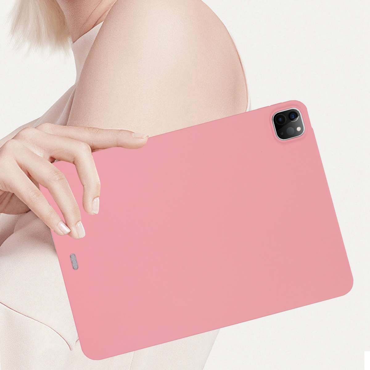 For iPad 10.2 2021 / 2020 / 2019 Oil Spray Skin-friendly TPU Tablet Case(Pink)
