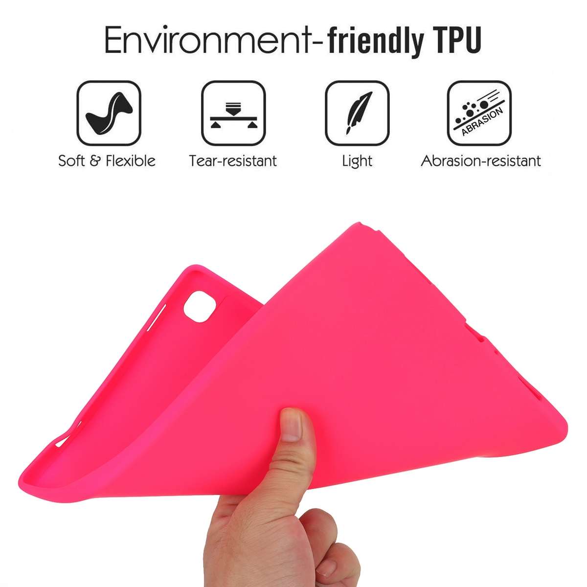 For Samsung Galaxy Tab S9 Oil Spray Skin-friendly TPU Tablet Case(Rose Red)
