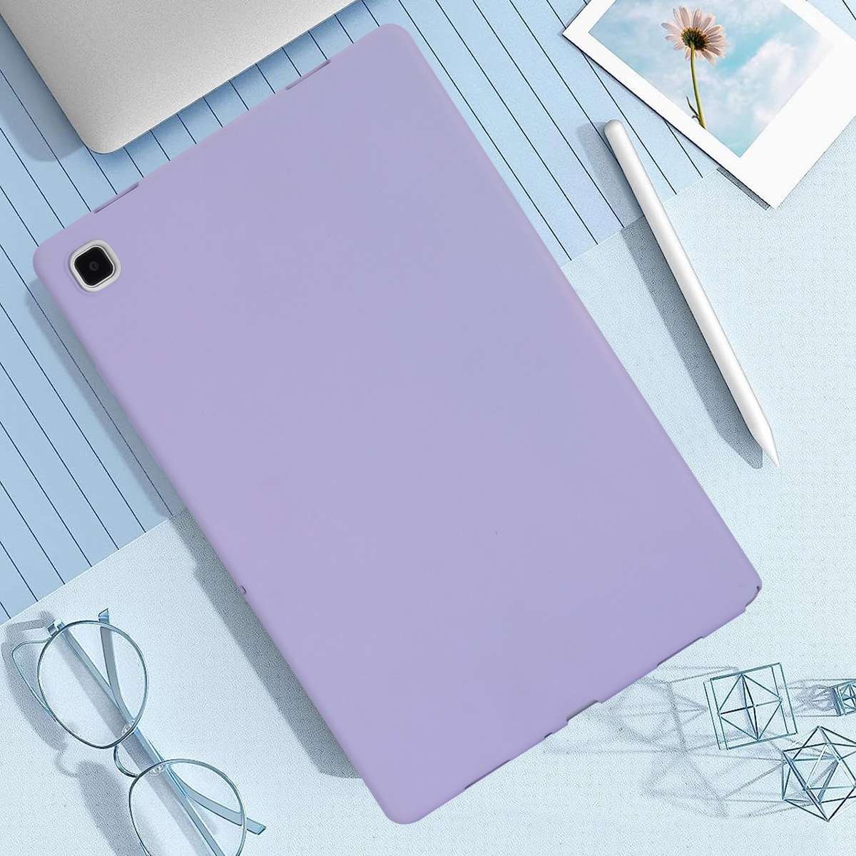 For Samsung Galaxy Tab S9 Oil Spray Skin-friendly TPU Tablet Case(Purple)