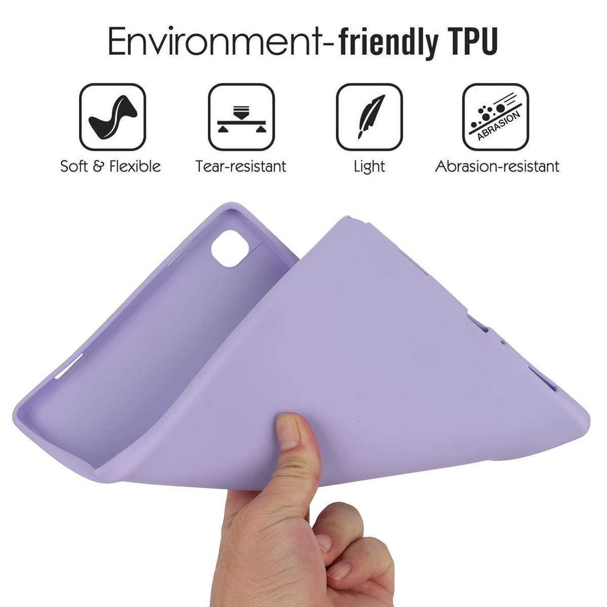 For Samsung Galaxy Tab S9 Oil Spray Skin-friendly TPU Tablet Case(Purple)