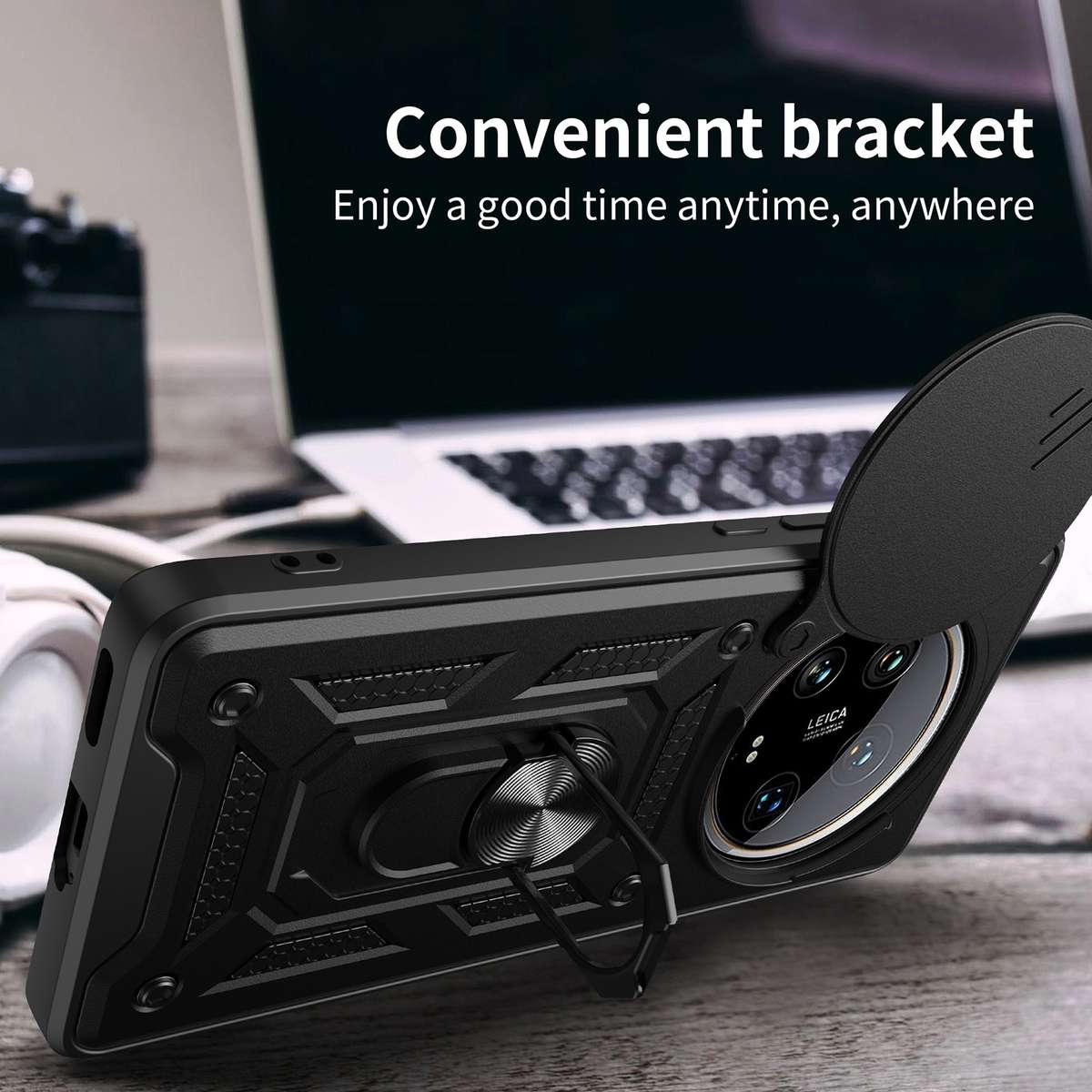 For Xiaomi 14 Ultra Sliding Camera Cover Design TPU Hybrid PC Phone Case(Silver)