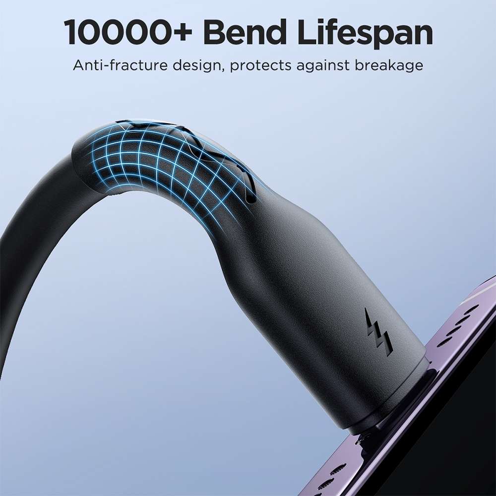 JOYROOM SA38-CC3 60W USB-C / Type-C to USB-C / Type-C Coiled Fast Charging Data Cable ... (Black)