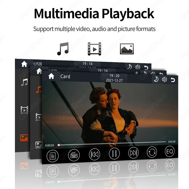 X70-1 Car 7 inch IPS Portable Smart Screen Wireless Screen Projection Carplay Android Auto(Black)