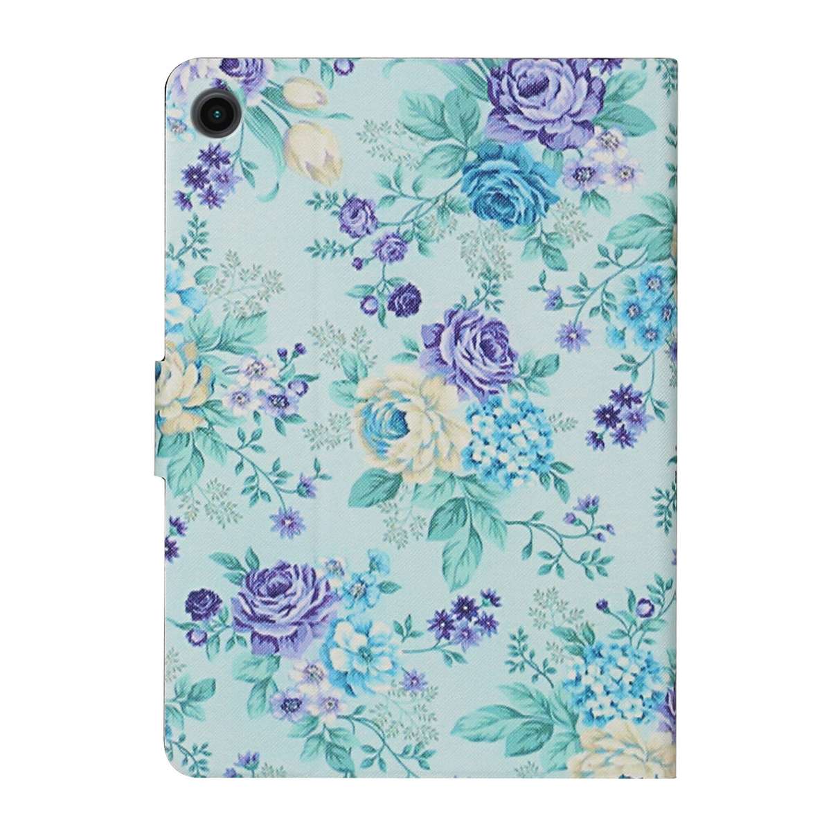For Samsung Galaxy Tab A9 Flower Pattern Horizontal Flip PU Tablet Case with Sleep / Wake-up Functio
