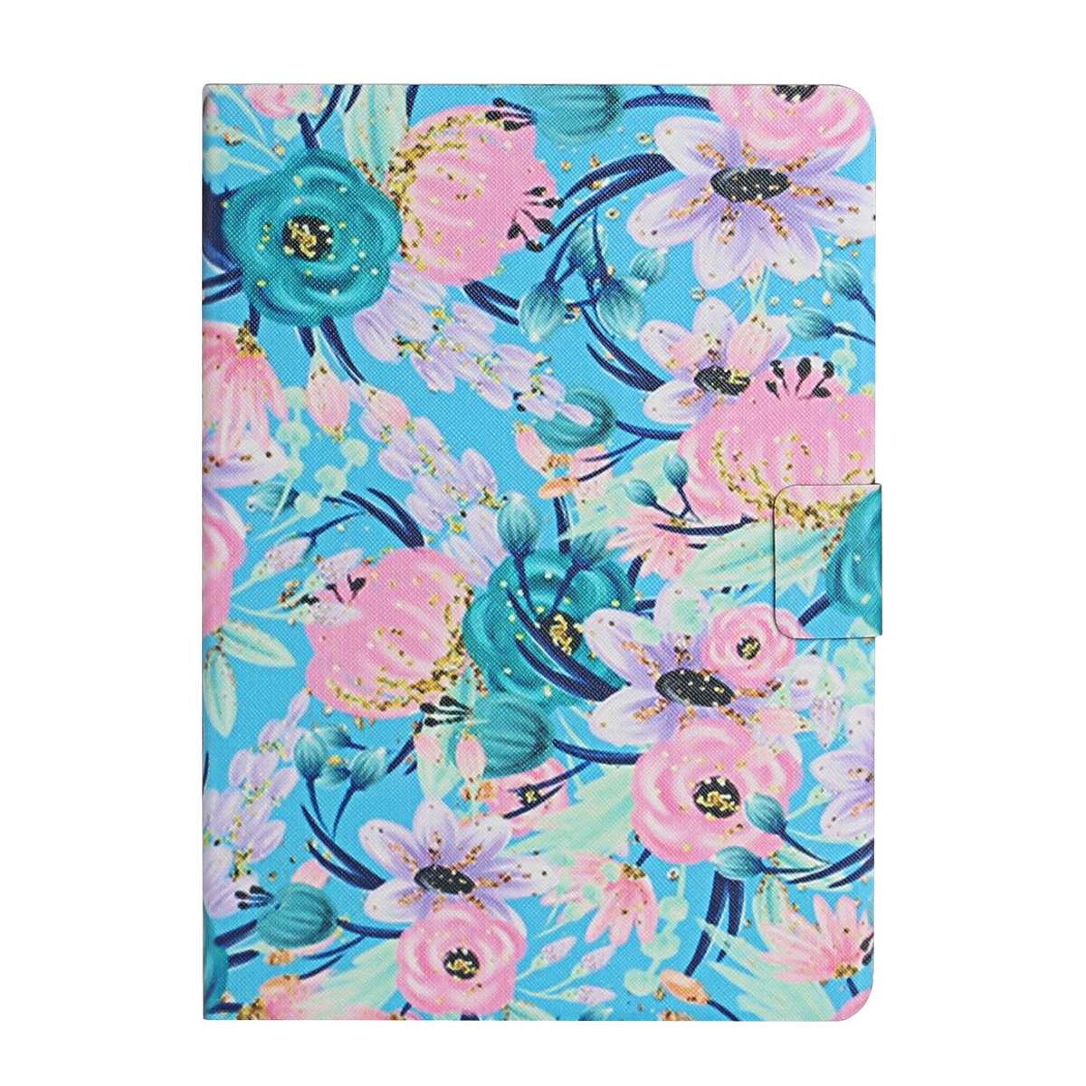 For Samsung Galaxy Tab A9 Flower Pattern Horizontal Flip PU Tablet Case with Sleep / Wake-up Functio