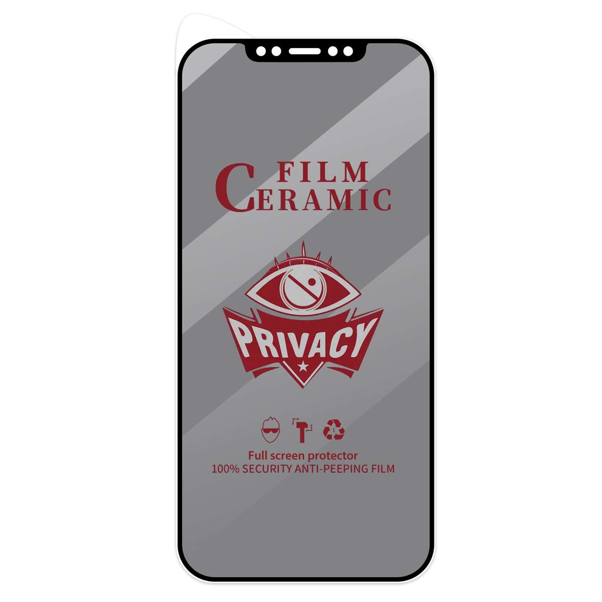 For iPhone 12 / 12 Pro 25pcs Full Coverage HD Privacy Ceramic Film