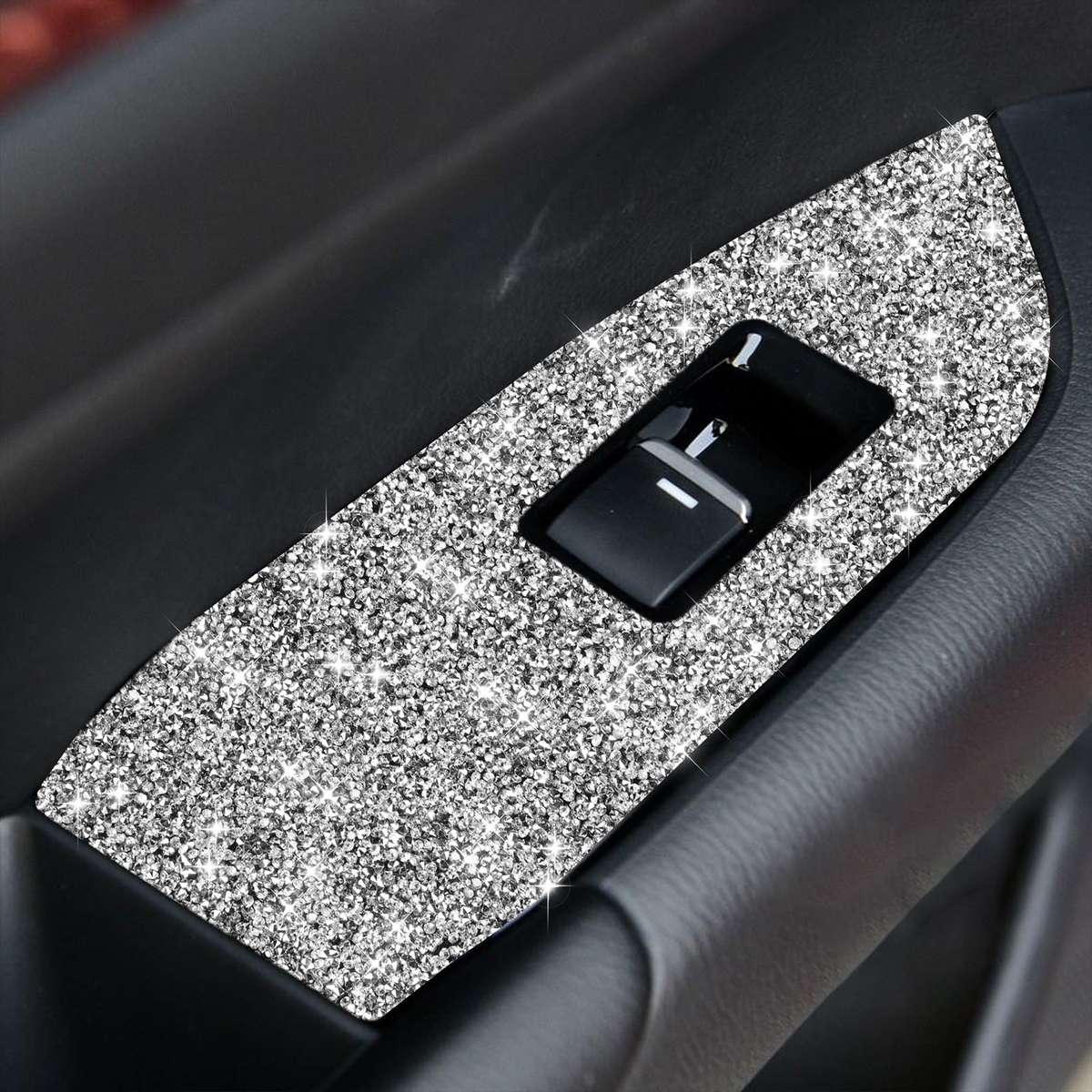 For Mazda CX-5 2017-2018 Car Window Button Panel Diamond Decorative Sticker, Left Drive