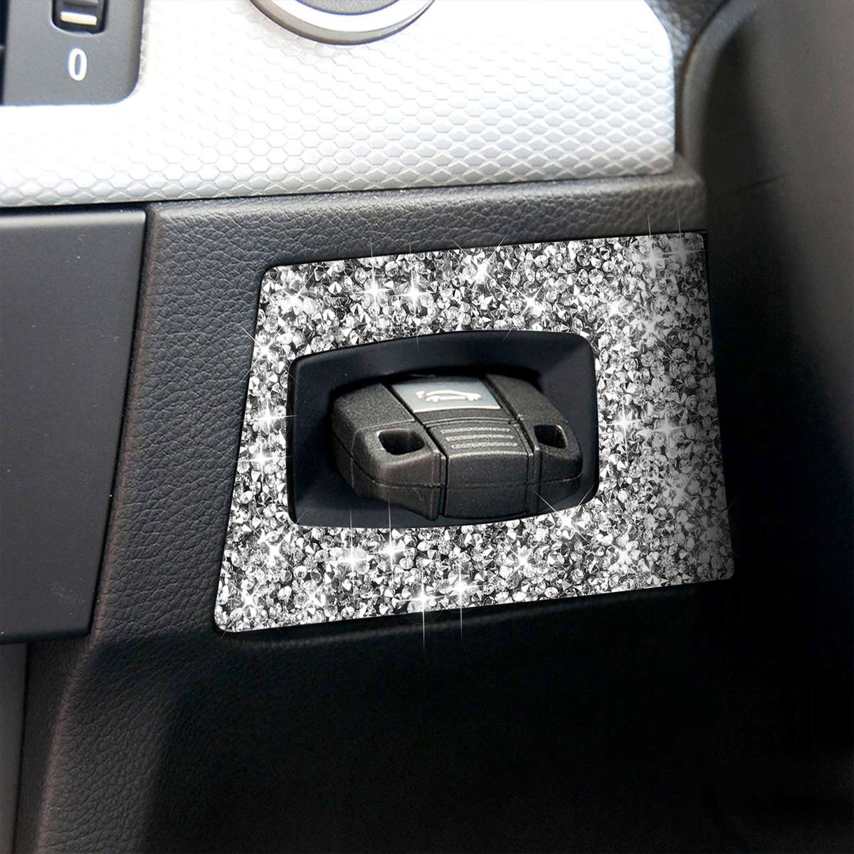 For BMW 3 Series E90 2005-2012 Car Ignition Switch Frame Diamond Decorative Sticker, Right Drive