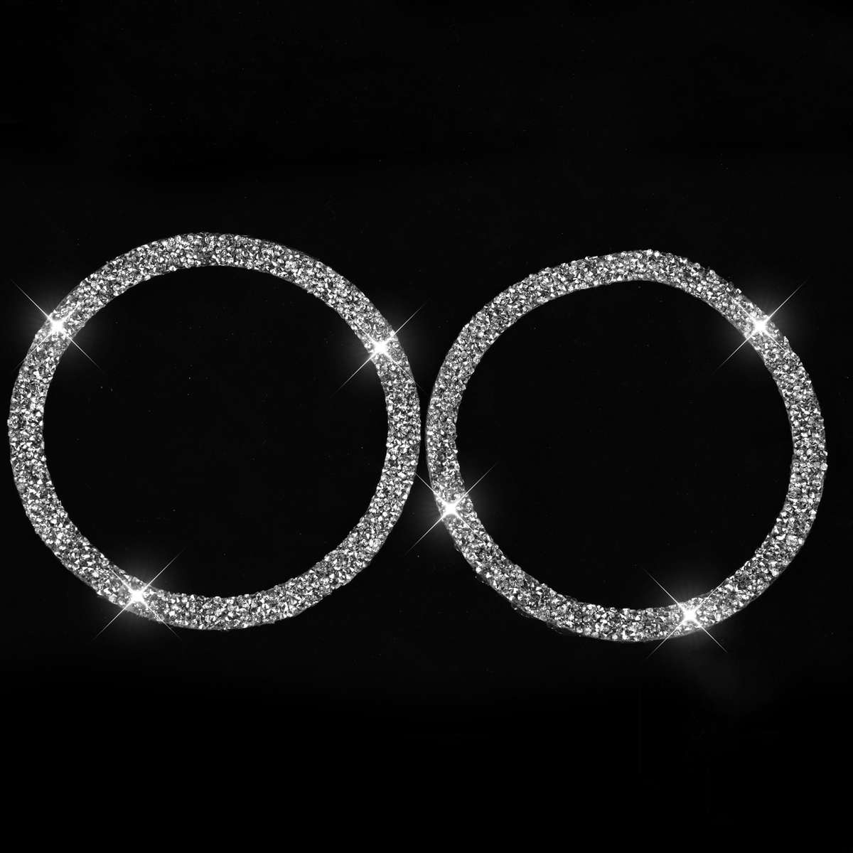 Car Door Horn Ring 2 in 1 Diamond Decorative Sticker for BMW 3 Series E90 / E84 2008-2012, X1 Series
