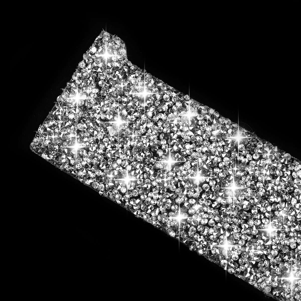 For Mercedes-Benz C-class W204 2007-2010 Car Headlight Frame Diamond Decorative Sticker, Left-hand D